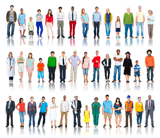istock Multiethnic Group of People Smiling in a Row 476393268