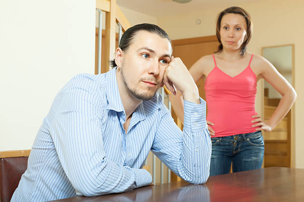 istock Middle-aged married couple having quarrel 476393295