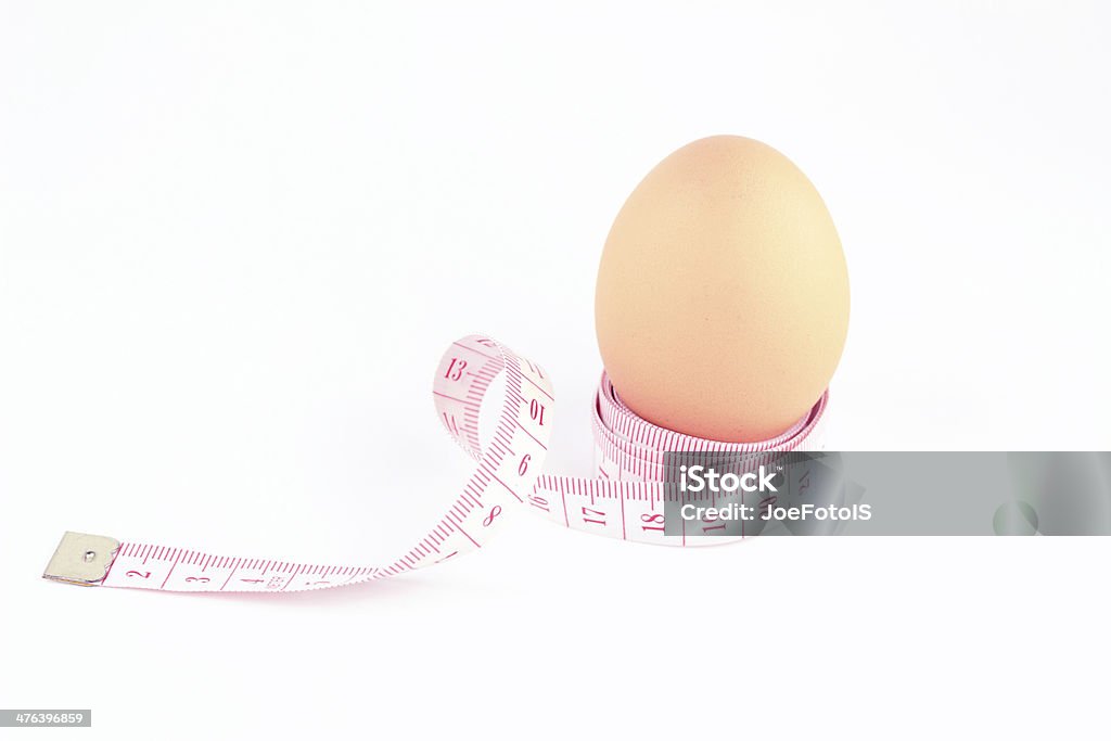 Uova con nastro di misura - Foto stock royalty-free di Alimentazione sana