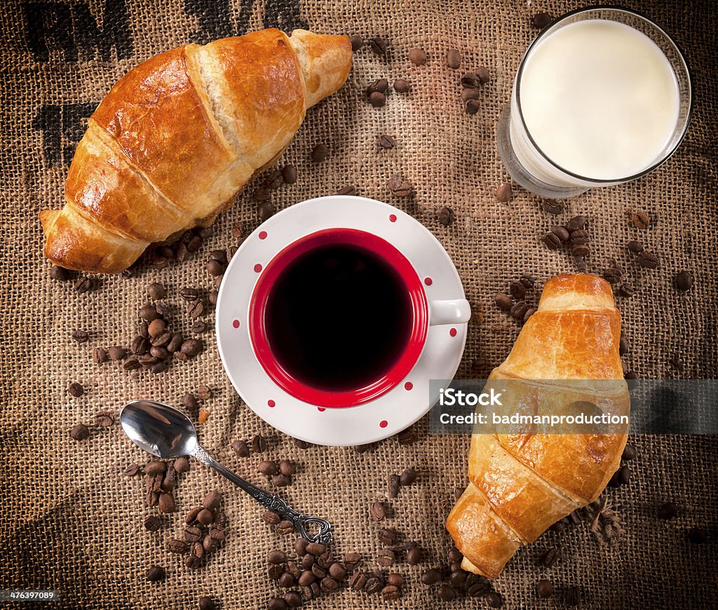 Frühstück-Zeit - Lizenzfrei Ansicht aus erhöhter Perspektive Stock-Foto