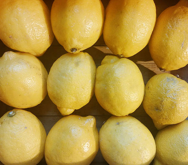 istock Group of Lemons in The Wooden Box 476398764