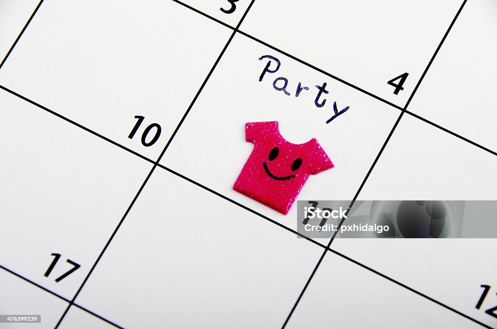 Data marcado para festa em um calendário. - Royalty-free Agenda Pessoal Foto de stock