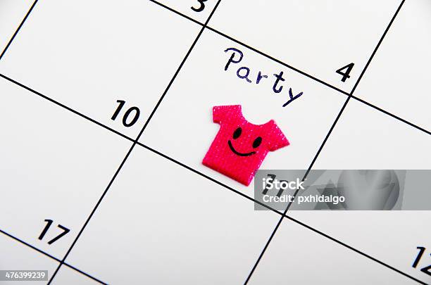 Data Marcado Para Festa Em Um Calendário - Fotografias de stock e mais imagens de Agenda Pessoal - Agenda Pessoal, Azul, Calendário