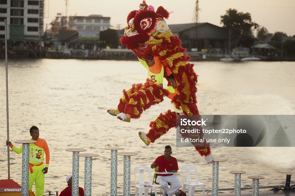 Danza del león del año nuevo chino. - Foto de stock de Actividad libre de derechos