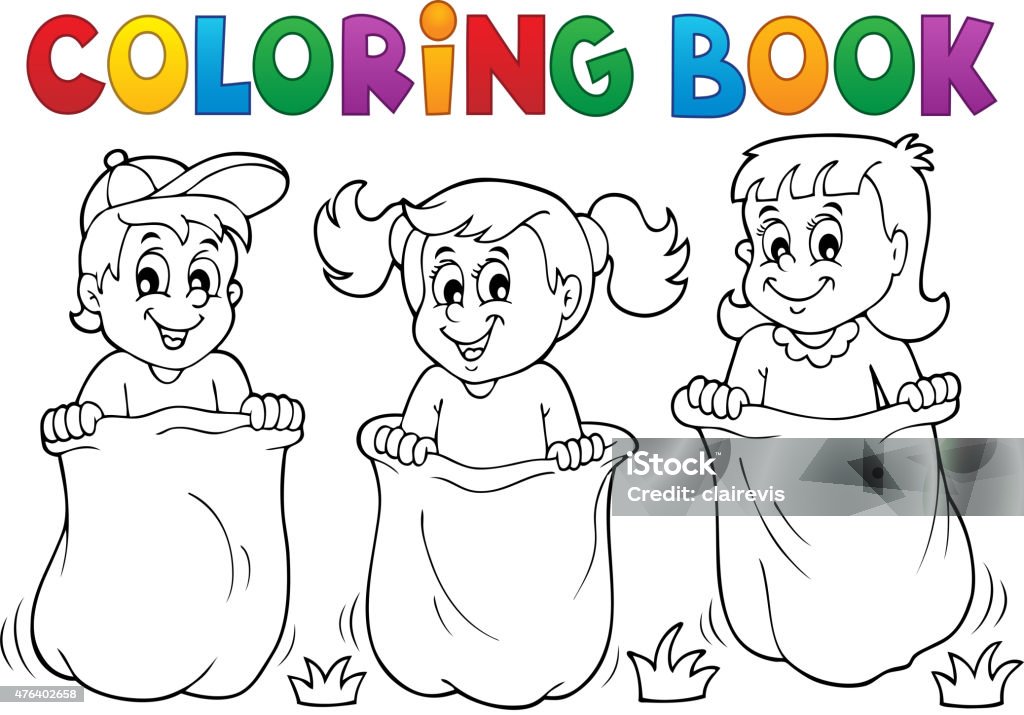 Coloring book children playing theme 1 Coloring book children playing theme 1 - eps10 vector illustration. 2015 stock vector