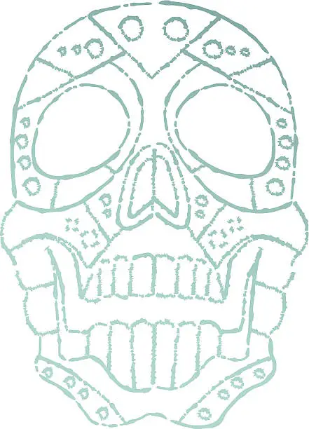 Vector illustration of Decorative Skull Illustration Vector