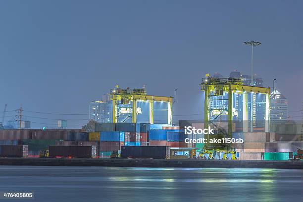 Bangkok Port Terminal For Shipping And Logistic Stock Photo - Download Image Now - Bangkok, Blue, Business