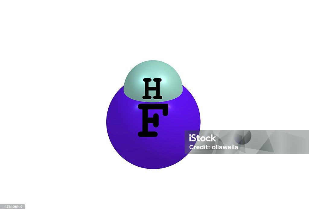 Hf Hydrogen Fluoride Molecular Structure On White Background Stock Photo ...