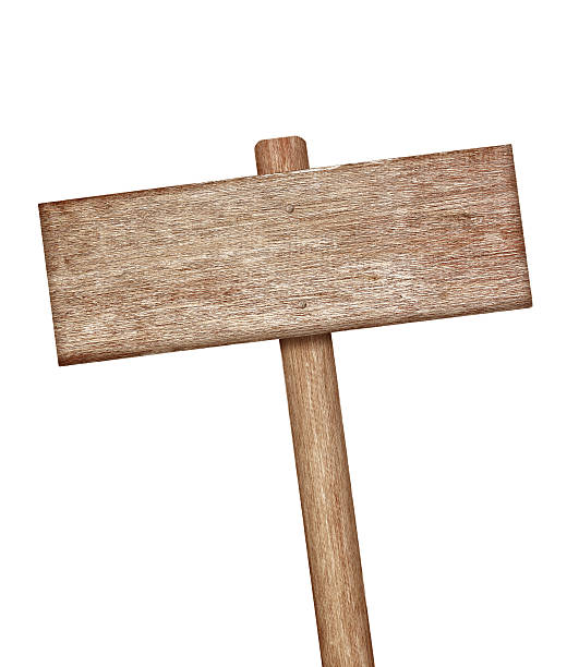 istock Wooden sign isolated on white 476406789
