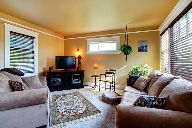 istock Cozy living room with couch and tv 476406861
