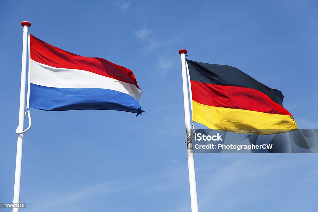 Флаги Нидерланды, Германия - Стоковые фото Германия роялти-фри