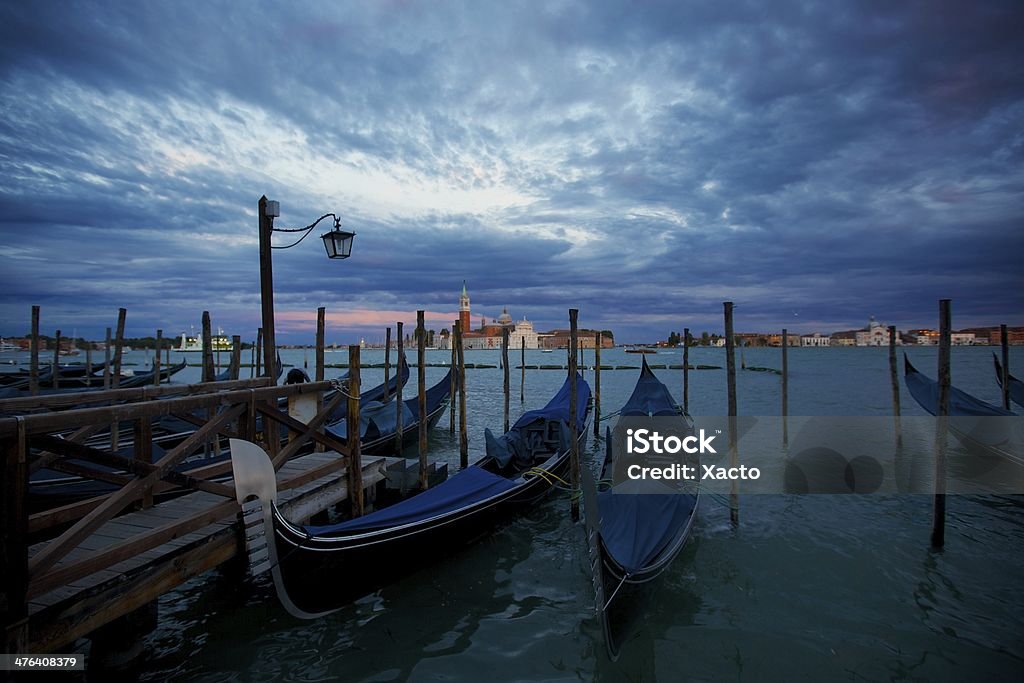 Gondolas em Veneza, Itália - Royalty-free Amanhecer Foto de stock