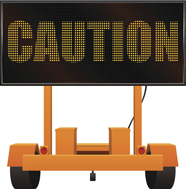 Caution Sign Caution Sign hardhat roadblock boundary barricade stock illustrations