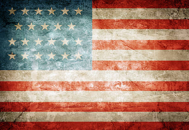 flaga usa - patriotism american flag flag retro revival zdjęcia i obrazy z banku zdjęć