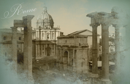 Rome view postcard