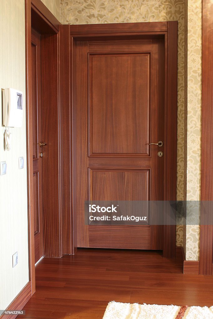 Porta in legno - Foto stock royalty-free di Ambientazione interna