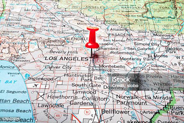 Przeznaczenia Los Angeles - zdjęcia stockowe i więcej obrazów Okręg Los Angeles - Okręg Los Angeles, Los Angeles, Mapa