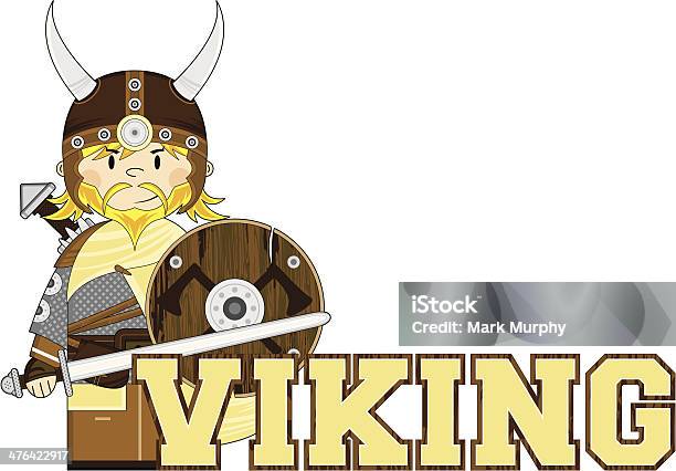 Viking Wojownik Dowiedz Się O Przeczytanie Ilustracja - Stockowe grafiki wektorowe i więcej obrazów Alfabet