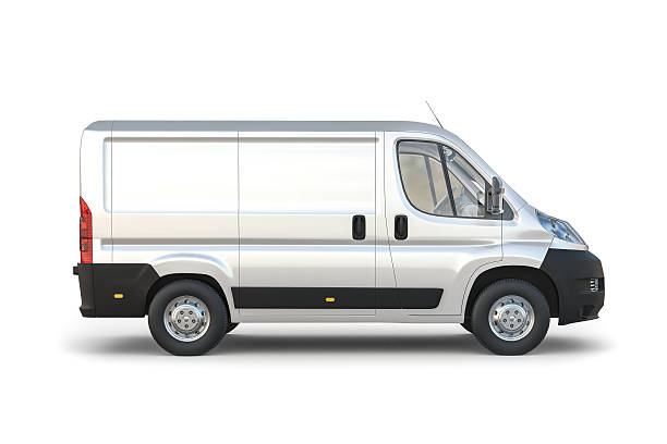 Isolated white van with white background 3D design van image with blank background car transporter photos stock pictures, royalty-free photos & images