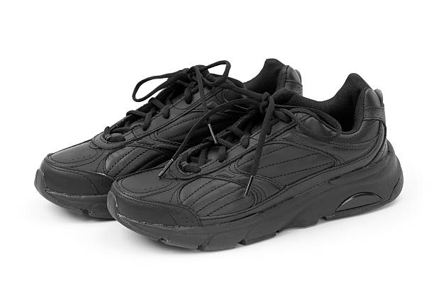 Black shoes isolated on white.