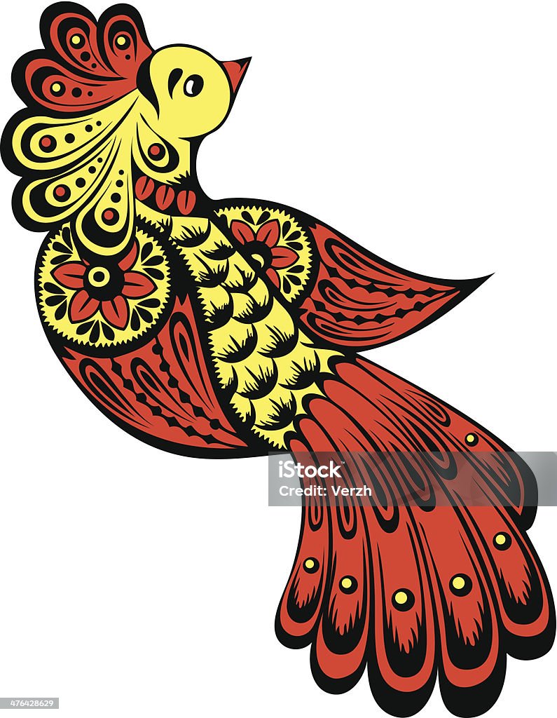 Conte de fées firebird - clipart vectoriel de Aile d'animal libre de droits