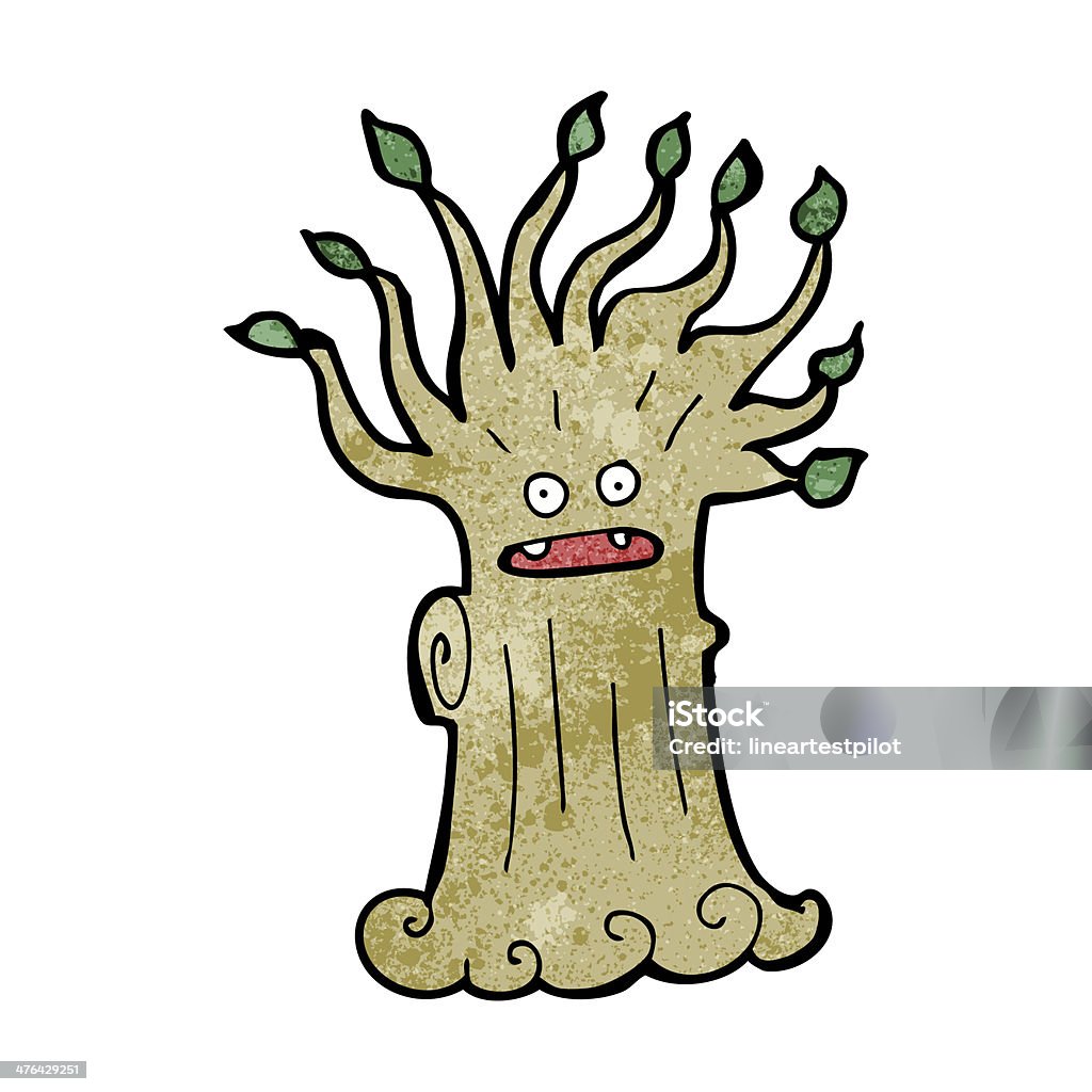 Árvore dos desenhos animados assustador - Ilustração de Clip Art royalty-free