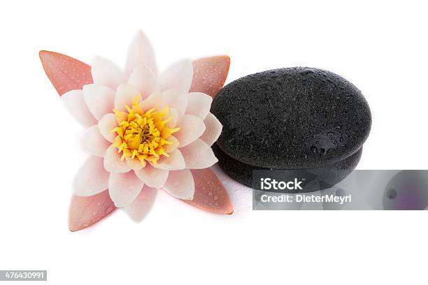 Lily With Massage Stones In Black Stock Photo - Download Image Now - Achievement, Alternative Medicine, Asian Culture