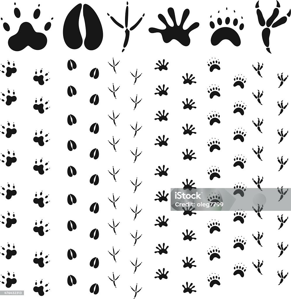 Paw Print (EPS) + ZIP - alternate file (CDR) Track - Imprint stock vector