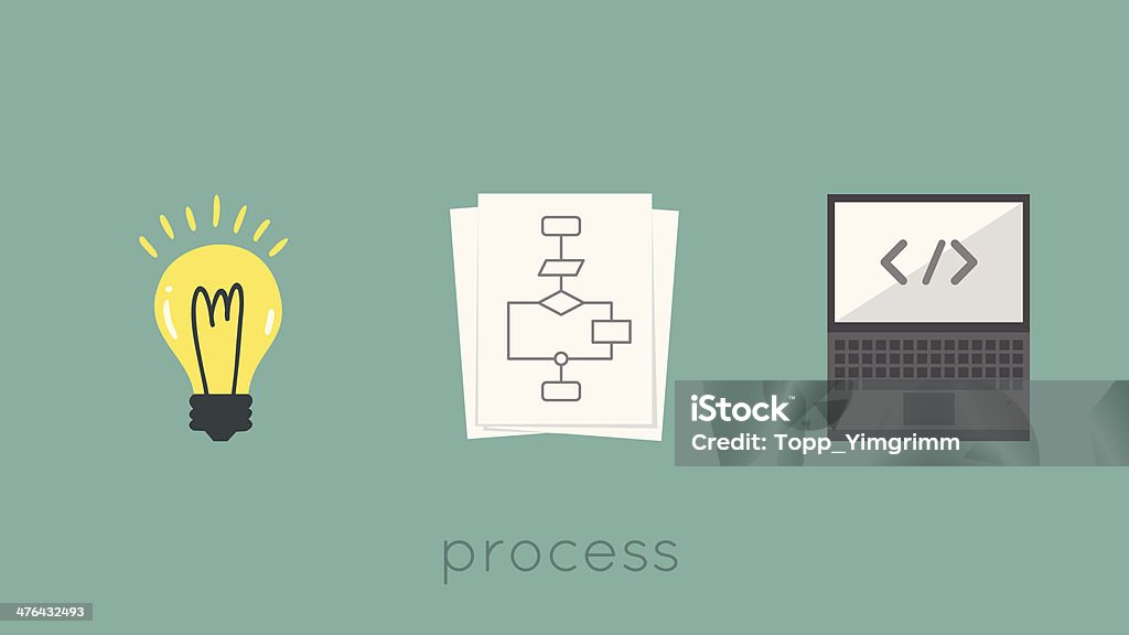 Process Process eps 10 vector illustration Business stock vector
