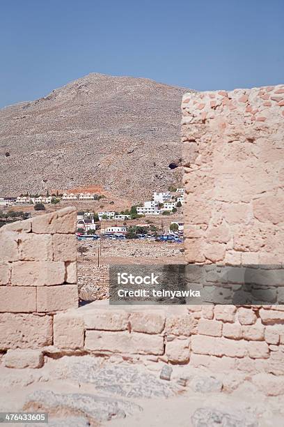 Lindos Rhodes Island Greece Foto de stock y más banco de imágenes de Acrópolis - Pueblo de Lindos - Acrópolis - Pueblo de Lindos, Aire libre, Aldea