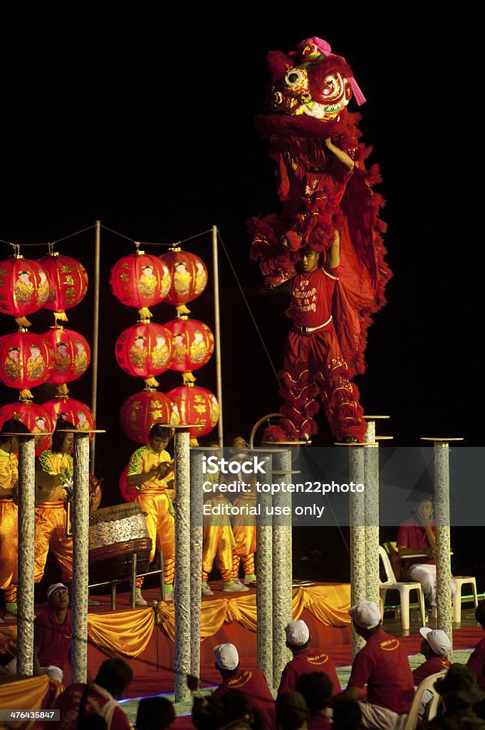 Leão dançando no ano novo chinês. - Foto de stock de Alegria royalty-free