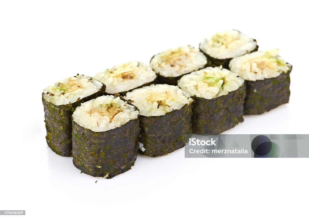 Rolos de sushi, isolado a branco - Royalty-free Almoço Foto de stock