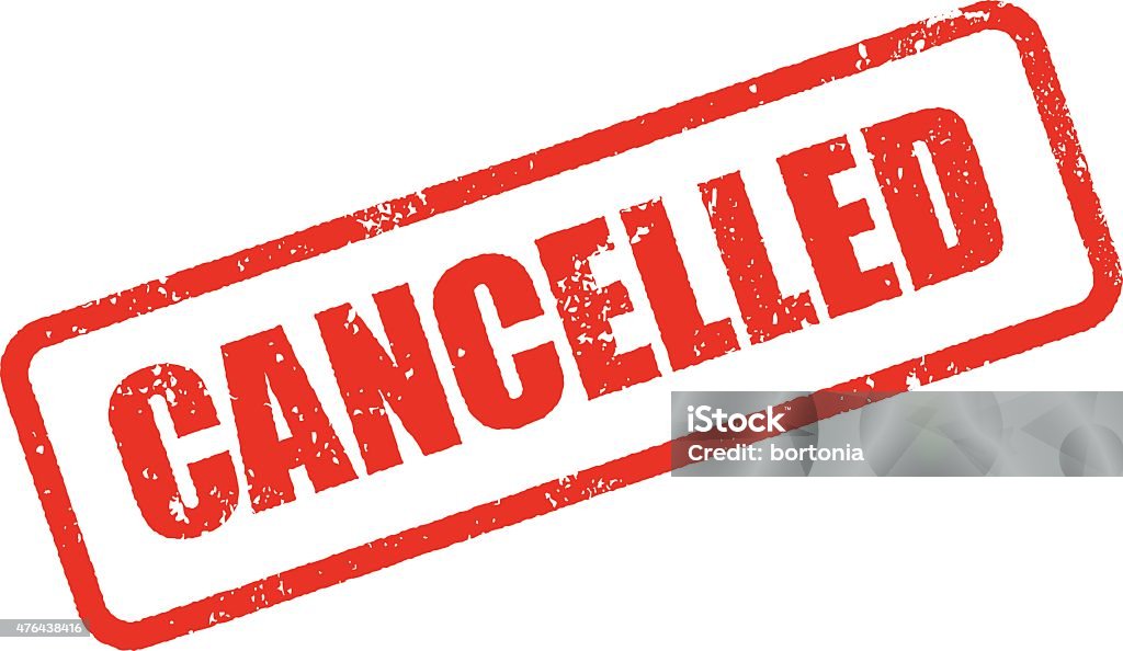 Cancelled Rubber Stamp Ink Imprint Icon Stock Illustration - Download