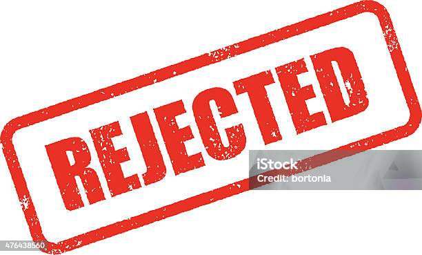 Rejected Rubber Stamp Ink Imprint Icon Stock Illustration - Download Image Now