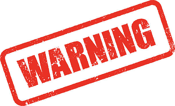 Warning Rubber Stamp Ink Imprint Icon (Transparent Background) A weathered, grungy rubber stamp ink imprint in red. Easily place this stamp into your design as there is no background color (white). Objects will show through the grunge texture punched out of the stamp. Download includes a high resolution RGB JPEG as well as an editable AI10 vector EPS. danger stock illustrations