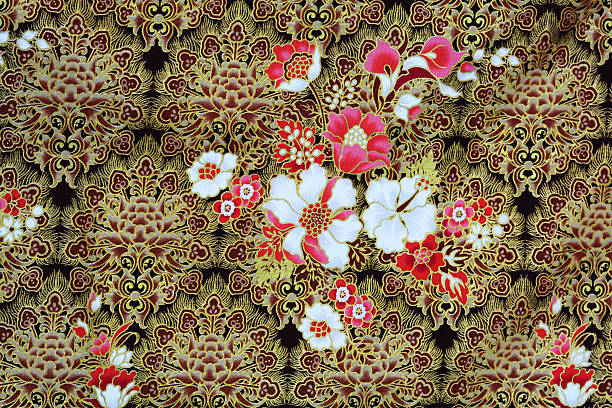 istock Colorful batik cloth fabric background 476440395