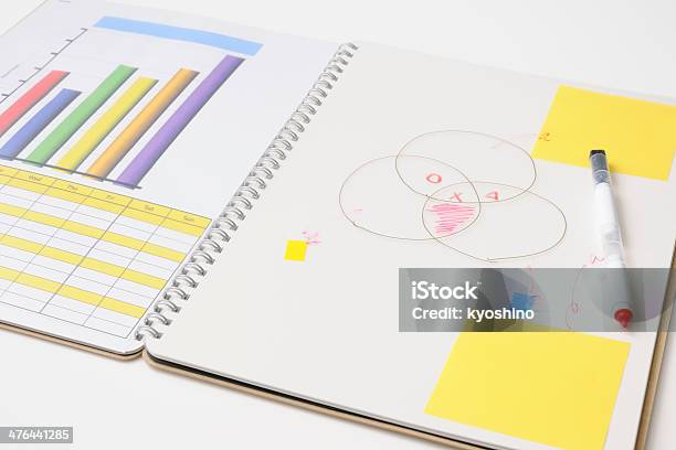 ビジネス文書スパイラルノート型ホワイトボード - インフォグラフィックのストックフォトや画像を多数ご用意 - インフォグラフィック, カットアウト, カラー画像
