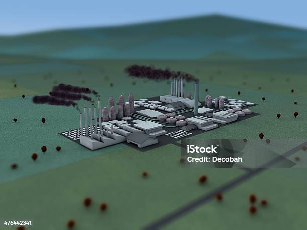 3 D 모델 공업주 풍경 얕은 심도 3차원 형태에 대한 스톡 사진 및 기타 이미지 - 3차원 형태, 공장-산업 건물, 공학