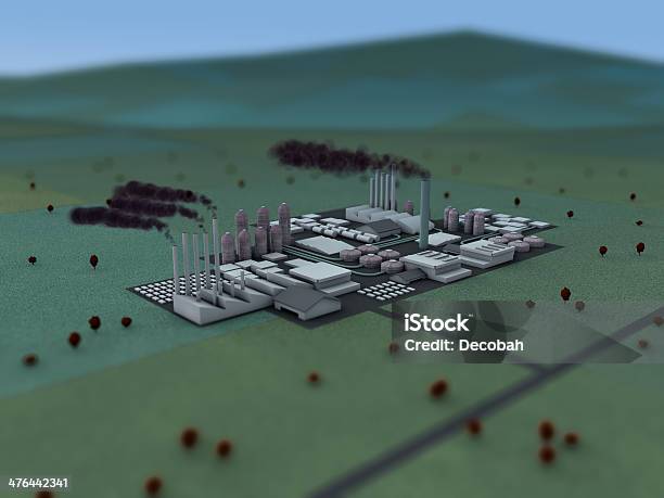 3 D Model Industrial Krajobraz Z Płytkiej Głębi Pola - zdjęcia stockowe i więcej obrazów Biznes