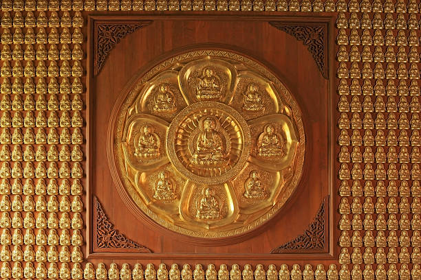 istock attached golden Chinese Buddha statues 476442949