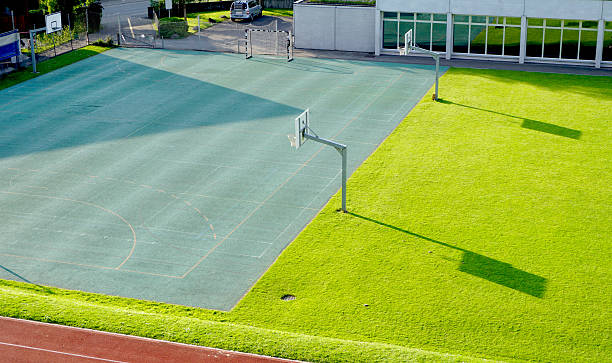 istock basketball court and Running track 476443758