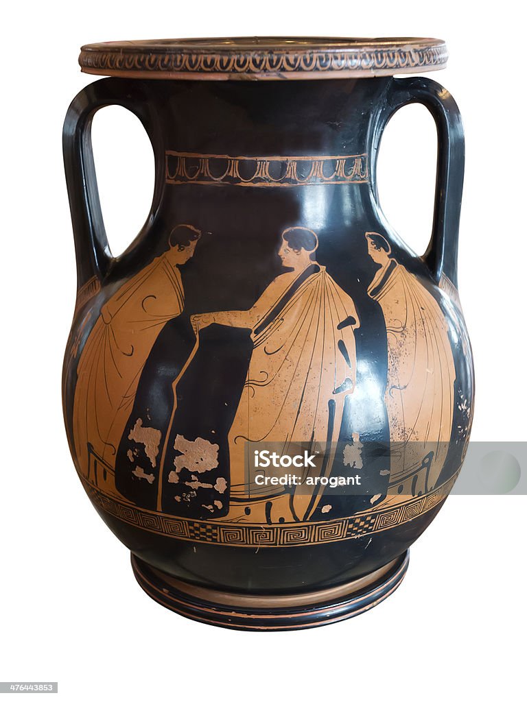 Antike griechische vase Sichtbarer im museum - Lizenzfrei Griechisch Stock-Foto