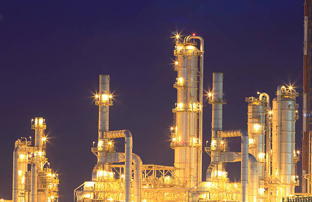 istock Oil refinery at twilight 476443959