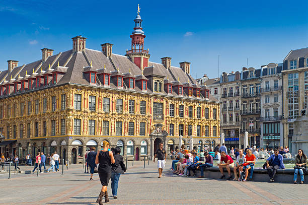 lille grand place - lille stock-fotos und bilder