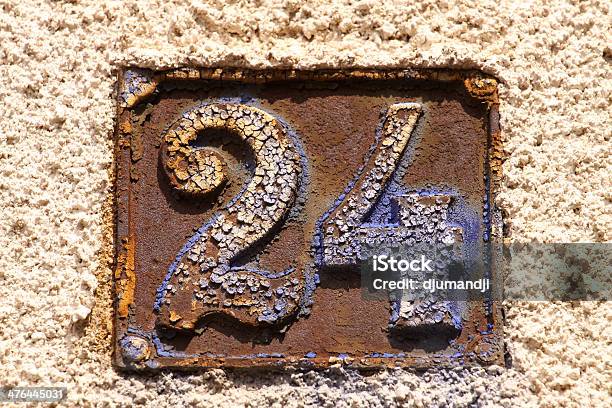 House Number On A Wall Stock Photo - Download Image Now - Activity, Architecture, Backgrounds