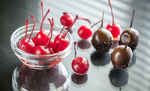 istock Chocolate and cocktail cherries on the glass 476446652