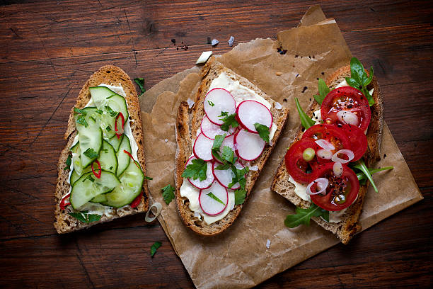 Vegetarian sandwich stock photo