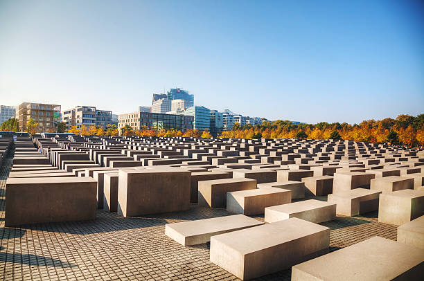 Memorial to the Murdered Jews of Europe in Berlin stock photo