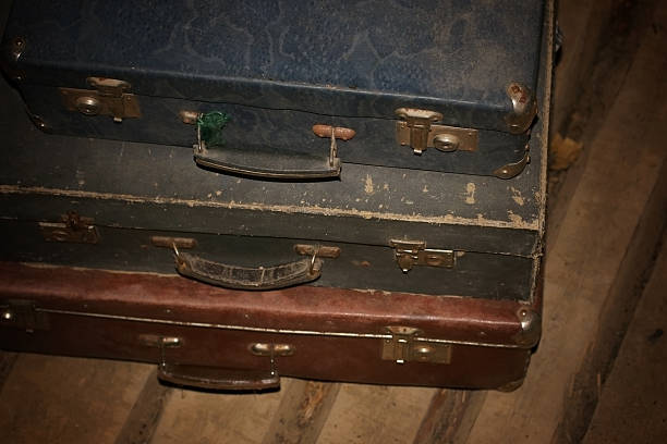 walizki retro vintage - trunk luggage old fashioned retro revival zdjęcia i obrazy z banku zdjęć