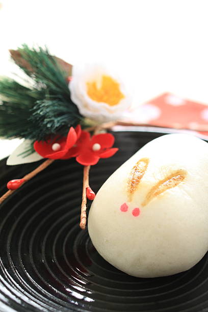 istock Japanese confectionery, rabbit shaped sweet bun 476450643